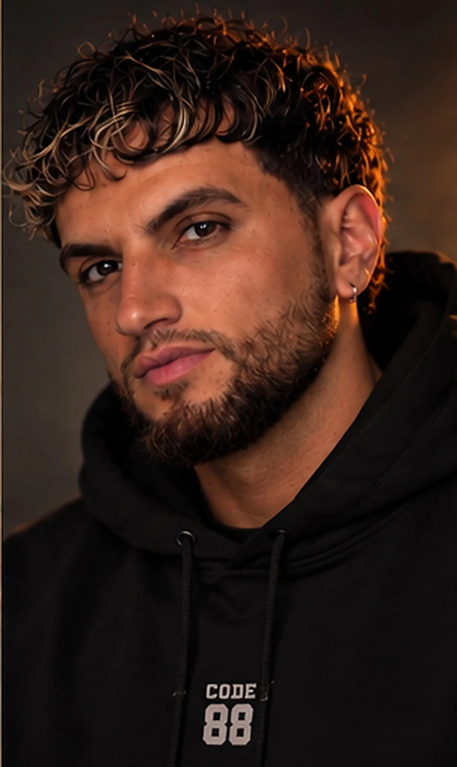 FADISM artist portrait in a black CODE88 hoodie